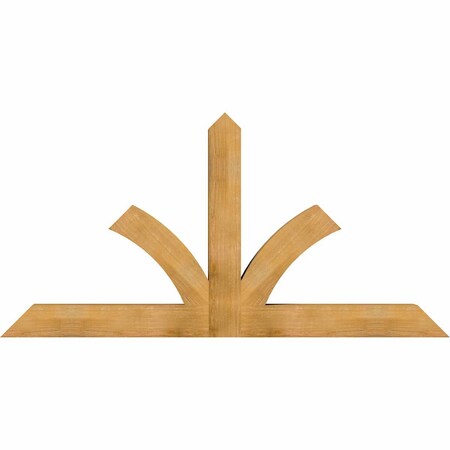 Ekena Millwork Richland Rough Sawn Timber Gable Bracket, Western Red Cedar, 84"W x 42"H x 6"D x 6"F, 12/12 Pitch GBW084X42X0606RIC00RWR